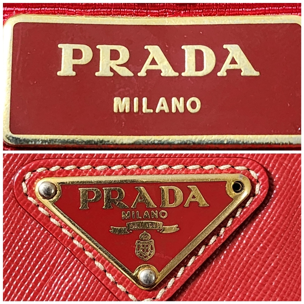 Prada Nylon Saffiano-Trimmed Tessuto Tote Red - Picture 6 of 15